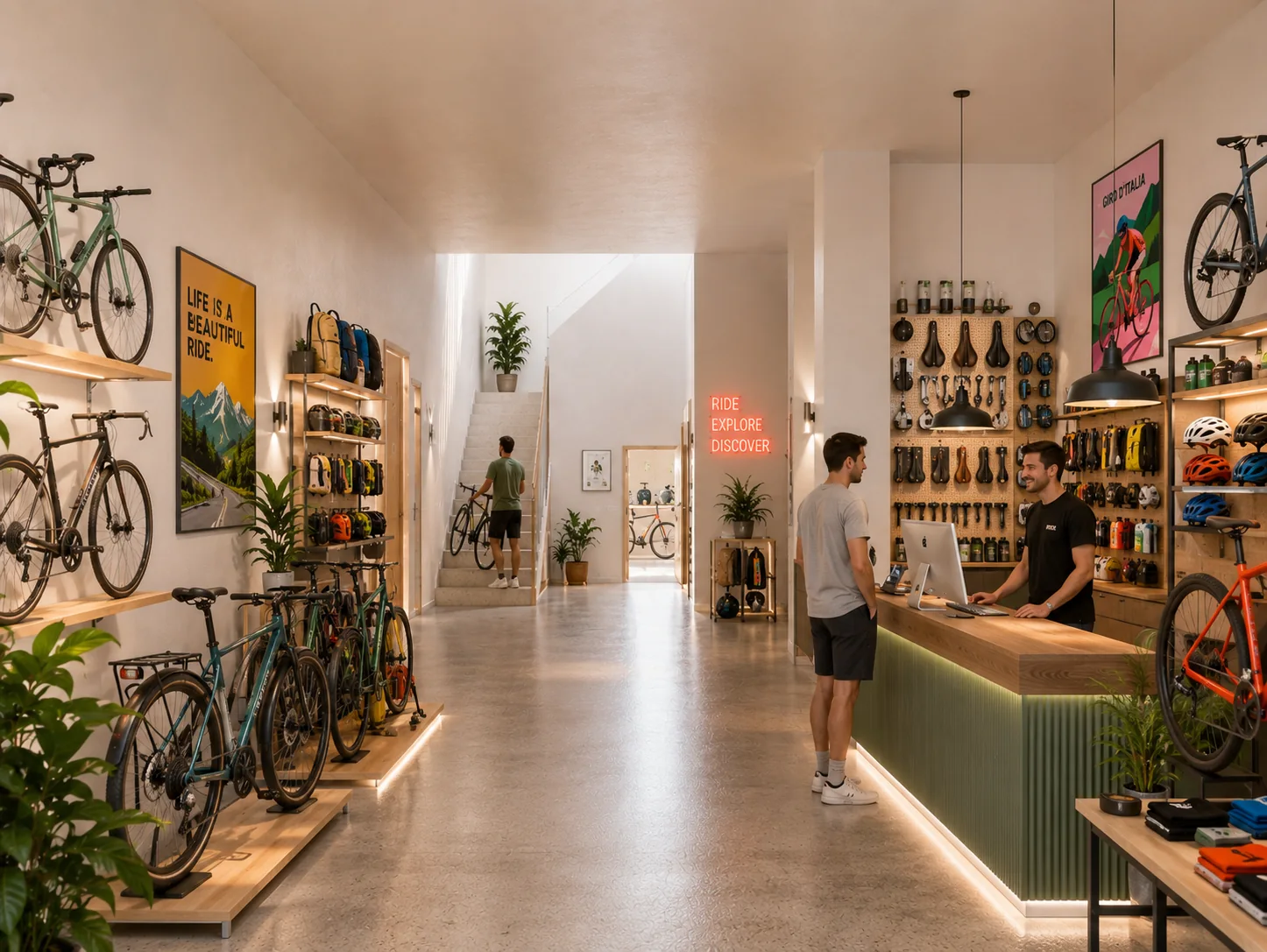 Rivendita biciclette, render illustrativo