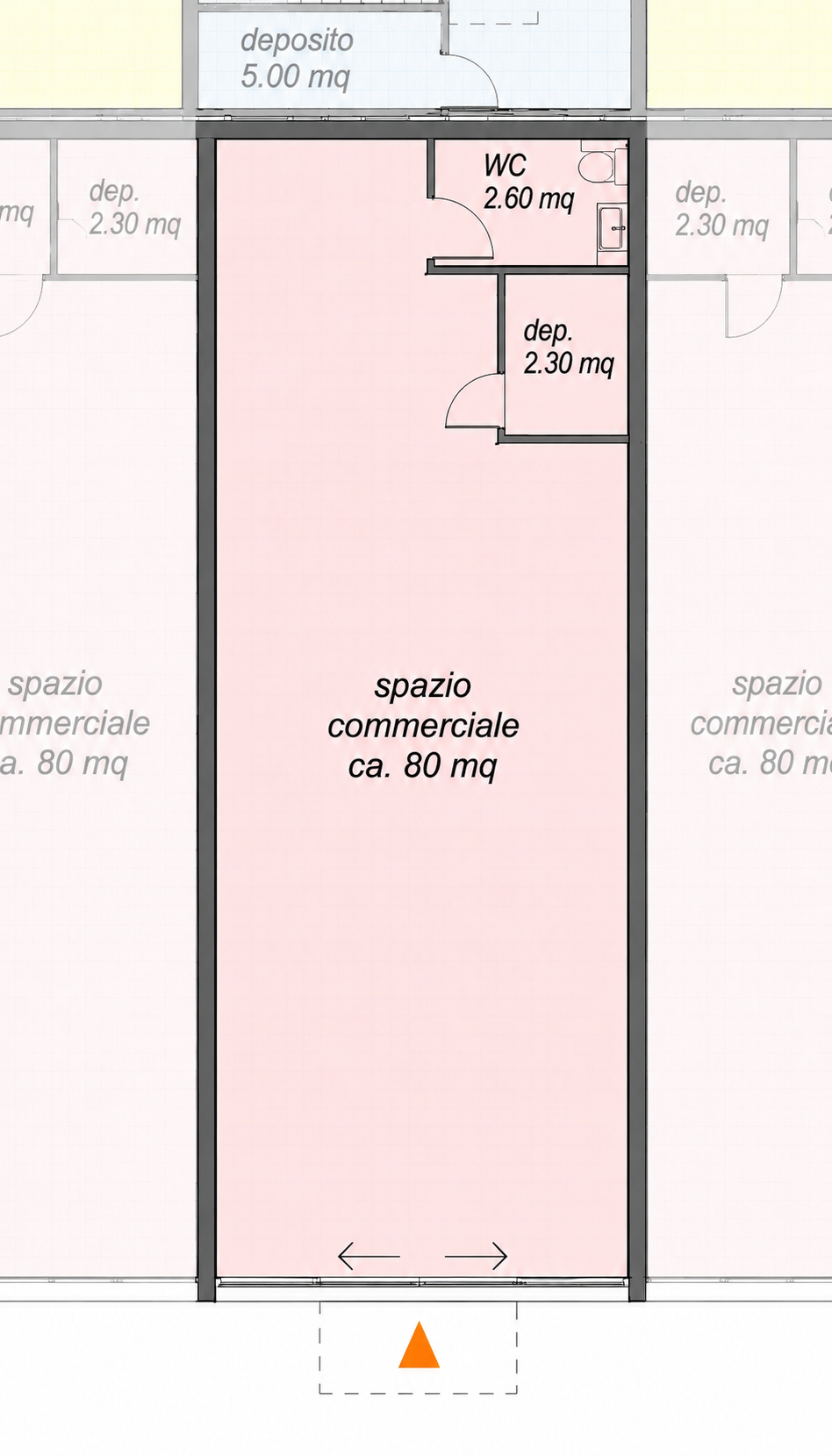 Planimetria del piano terra di C08