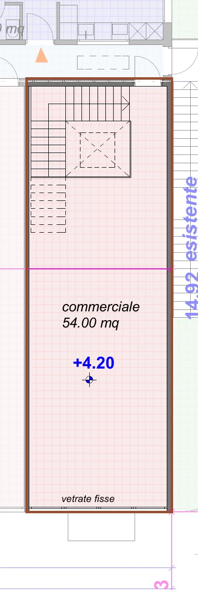 Planimetria del piano superiore di C12